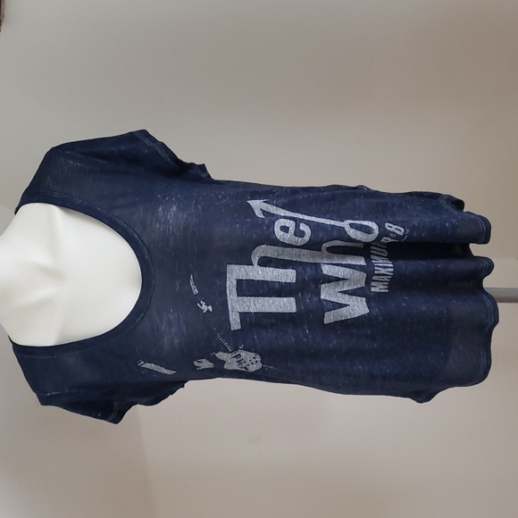 "The Who" Lucky Brand long top t-shirt, soft Heather blue, size M - Picture 2 of 12